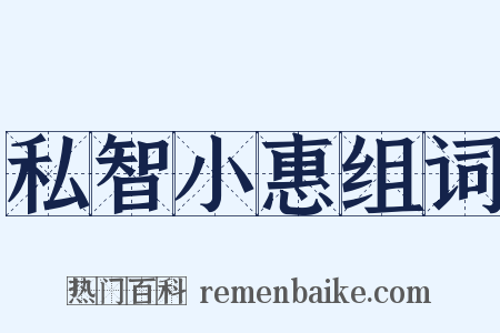 私智小惠组词是什么意思的图片